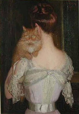 Lilla Cabot Perry Woman with a Cat
